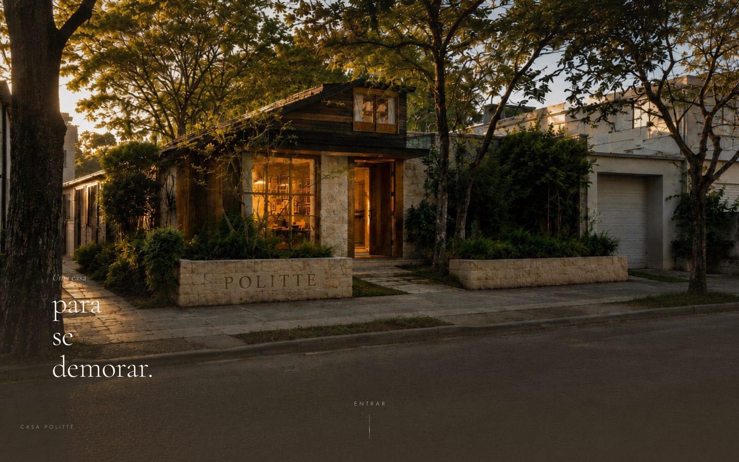 Site da POLITTÈ — experiência digital de fotografia e poesia
